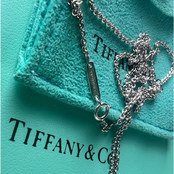 Tiffany & Co. π GIFTABLE 18β Necklace RARE 925 Silver +Pouch, BOX & Bag - Picture 15 of 17